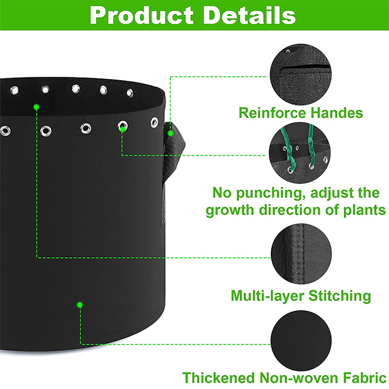 Non-woven Perforated Grow Bags