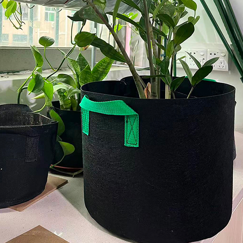 Non-woven Green Handle Planting Bag