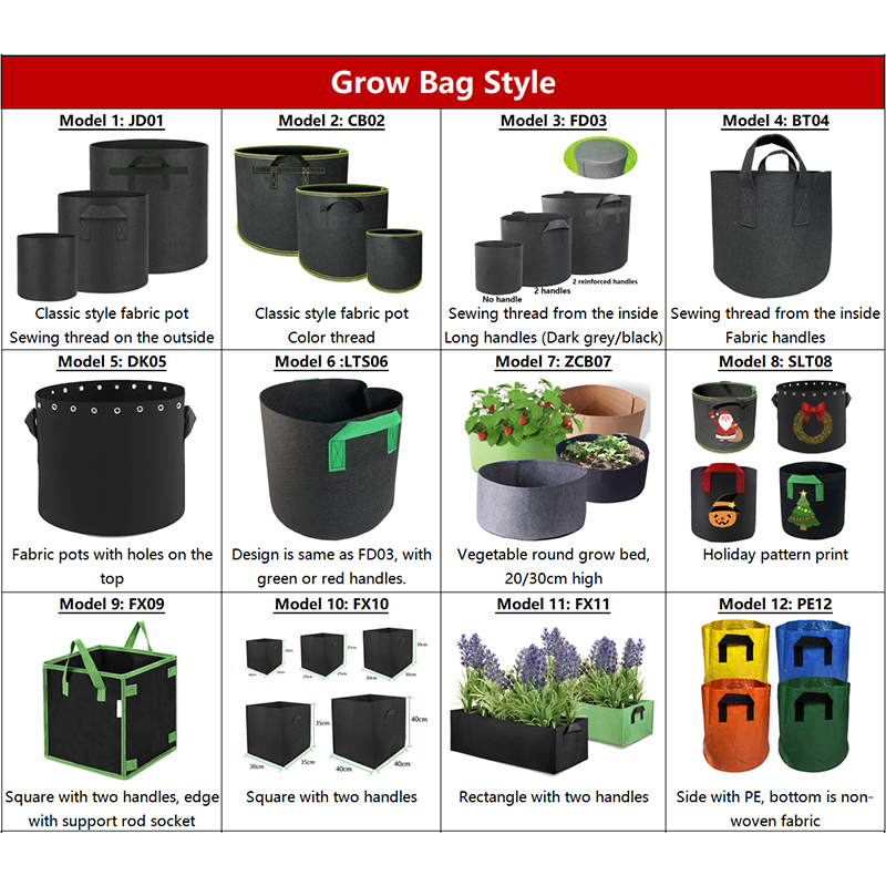 Non-woven Green Handle Planting Bag