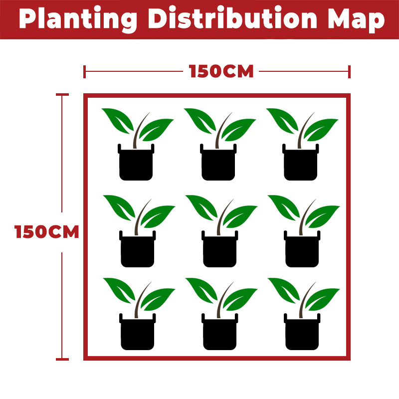 150*150*200CM Grow Tent Kit For Nine Plants